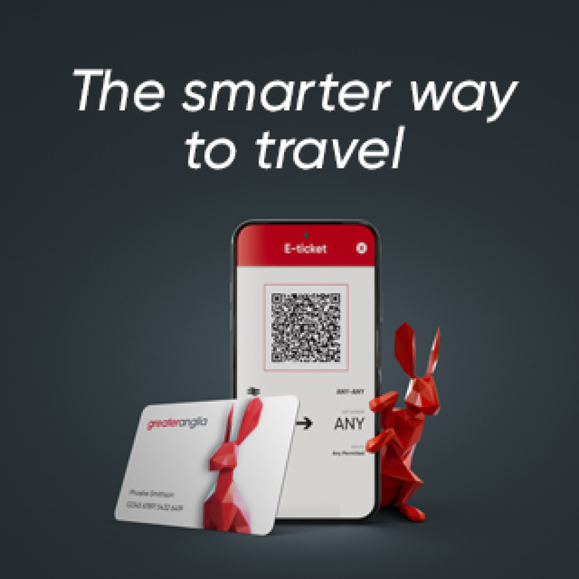 the smarter way to travel. Greater Anglia smartcard and e-ticket.